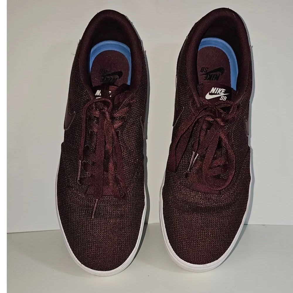 Nike SB Burgundy Mesh Low Top Sneakers Skate Shoes Men Size 10 - Picture 4 of 13